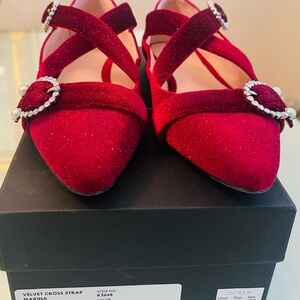 Jcrew Velvet Cross Strap Marina